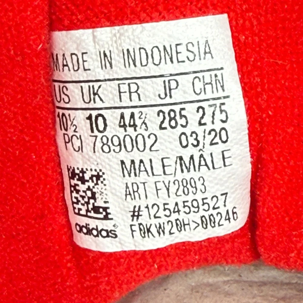 Adidas Top Ten RB Low Sneaker Lace Up Red Leather Casual Comfort Size 10.5 - Picture 8 of 8